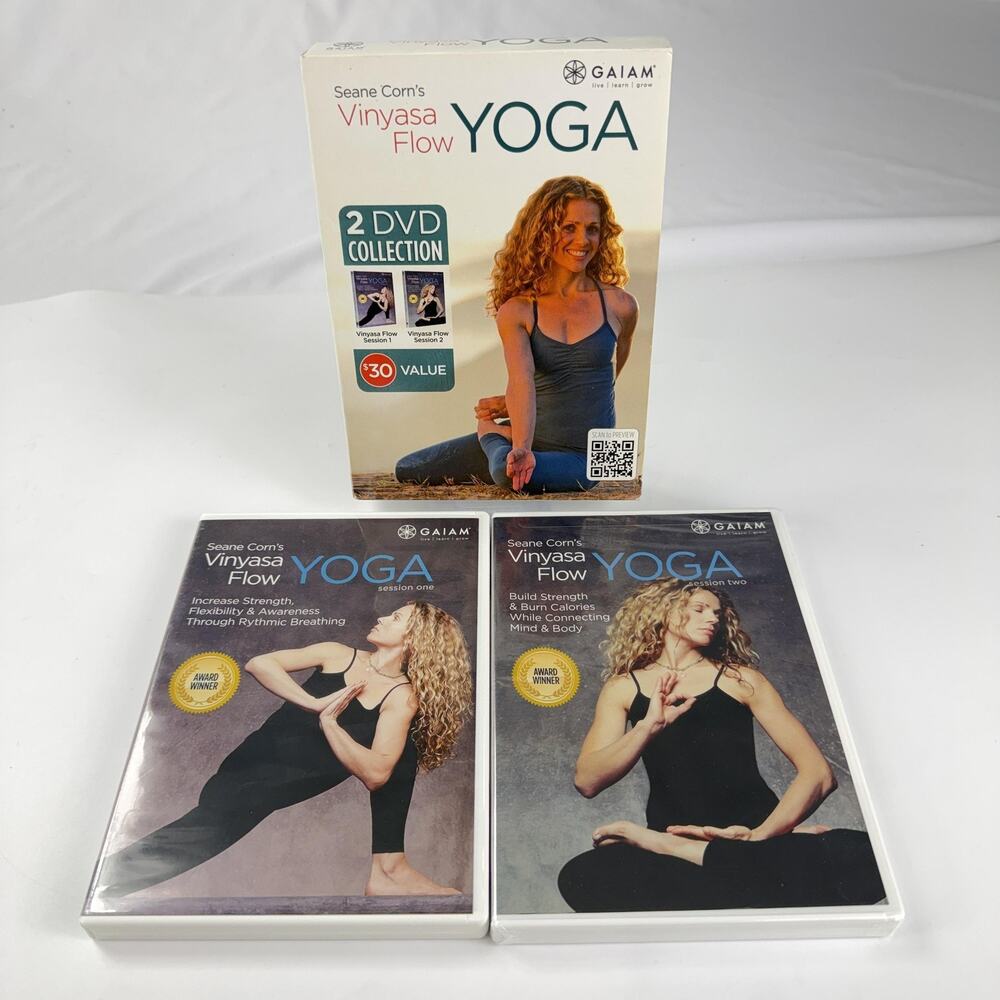 Seane Corn Vinyasa Flow Yoga 2 DVD Box Set Gaiam 2004 Fitness NTSC Exercise